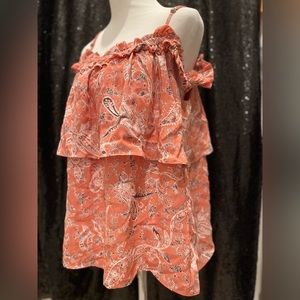 Sanctuary paisley ruffle tiered tank